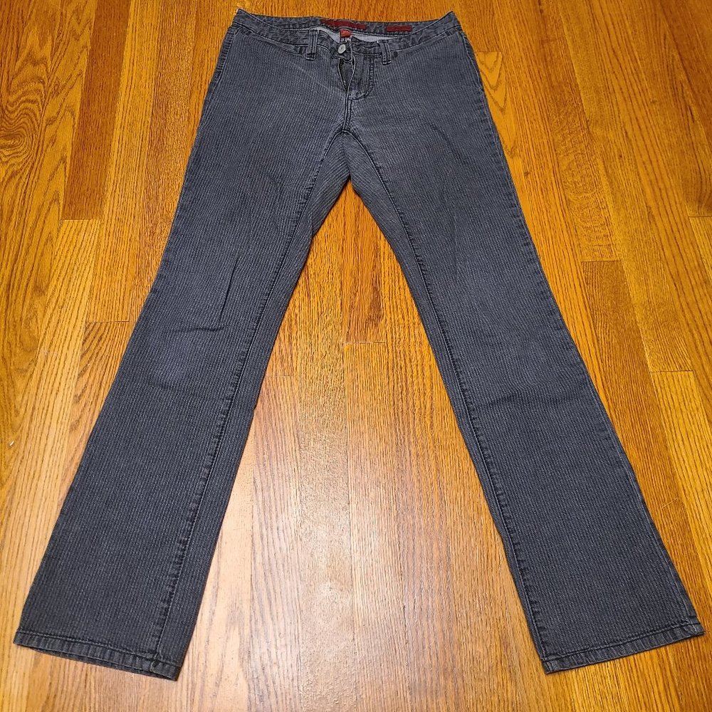 Banana Republic Jeans Straight Leg Dark Gray Striped Size 27/4